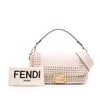Fendi Woven Calfskin Vitello King Ceylon Baguette Satchel Secondhand