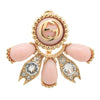 Secondhand Gucci Gold Plated Resin and Rhinestones Interlocking G Single Push Back Earring