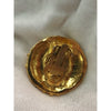 Chanel CC Gold Plated Faux Pearl and Strass Round Clip On Earrings Secondhand