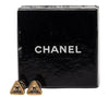 Chanel CC Gold Plated Gripoix Triangle Push Back Earrings Secondhand