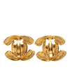 Chanel CC Gold Plated Quilted Clip On Earrings Secondhand