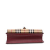 Burberry Small Leather and House Check Canvas Derby Macken Crossbody Secondhand