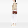 Burberry Leather and House Check Canvas Bridle Abbott Crossbody Secondhand