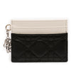 Dior Bicolor Lambskin Cannage Lady Dior Freesia Card Holder Secondhand