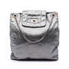 Chanel Perforated Crackled Metallic Calfskin Drill Tote Secondhand