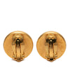 Chanel Gold Plated Faux Pearl Logo Round Clip On Earrings Secondhand
