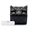 Chanel CC Quilted Lambskin Foldable Jewelry Box with Chain Secondhand