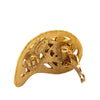 Chanel Gold Plated CC Paisley Clip On Earrings Secondhand