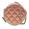 Chanel Quilted Iridescent Lambskin Round Clutch With Chain Secondhand