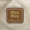Miu Miu Striped Canvas Logo Drawstring Handbag Secondhand