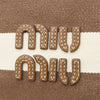 Miu Miu Striped Canvas Logo Drawstring Handbag Secondhand