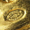 Chanel CC Gold Plated Cross Clip On Earrings Secondhand