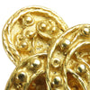 Chanel CC Gold Plated Cross Clip On Earrings Secondhand
