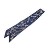 Hermès Les Cles a Pois Silk Twilly Scarf Secondhand