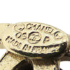 Secondhand Chanel Gold and Silver Plated CC Rhinestones Drop Push Back Earrings