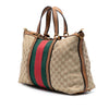 Secondhand Gucci Medium GG Canvas Web Rania Top Handle Bag