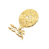Secondhand Chanel Gold Plated CC Horsetop Brooch