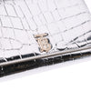 Burberry Croc Embossed Metallic Calfskin Hannah Wallet On Chain Secondhand