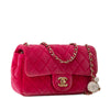 Chanel Mini Quilted Velvet Pearl Crush Single Flap Secondhand