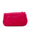 Chanel Mini Quilted Velvet Pearl Crush Single Flap Secondhand