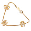 Chanel Triple CC Gold Plated Strass Bracelet Secondhand