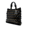 Burberry Calf Hair and Leather Grommet Fringe Big Crush Tote Secondhand