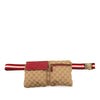 Gucci GG Canvas Web Double Pocket Belt Bag Secondhand