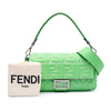 Fendi Medium Leather Embossed FF Baguette Satchel Secondhand