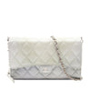 Chanel CC Quilted Iridescent Caviar Phone Holder with Chain Secondhand