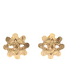 Chanel CC Gold Plated Flower Clip On Earrings Secondhand