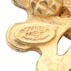 Chanel CC Gold Plated Flower Clip On Earrings Secondhand