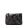 Secondhand Chanel CC Distressed Chevron Patent Crossing Wallet On Chain