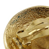 Chanel Gold Plated Rue Cambon Medallion Clip On Earrings Secondhand