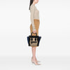 Celine Micro Tricolor Calfskin and Suede Luggage Tote Secondhand