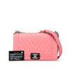Secondhand Chanel Old Medium Chevron Lambskin Boy Flap