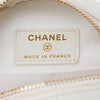 Chanel CC Chevron Shearling Round Clutch with Chain Secondhand