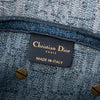 Dior Oblique Embroidered Denim Saddle Bag Secondhand