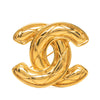 Chanel CC Gold Plated Quilted Brooch Secondhand