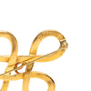 Chanel CC Gold Plated Infinity Knot Back Pin Brooch Secondhand
