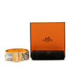 Hermès Wide Printed Enamel Coup de Fouet Au Bloc Hinged Bracelet PM Secondhand
