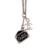 Chanel Silver Plated CC Enamel 31 Rue Cambon Pendant Necklace Secondhand
