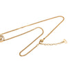 Dior Gold Plated Rhinestone Logo Pendant Necklace Secondhand
