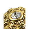 Secondhand Chanel CC Gold Plated Crystal Round Clip On Earrings