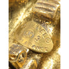 Secondhand Chanel CC Gold Plated Crystal Round Clip On Earrings