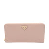 Prada Saffiano Triangle Zip Around Wallet Secondhand
