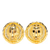 Chanel Gold Plated CC Button Clip on Earrings Secondhand