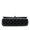 Secondhand Chanel Medium Classic Shiny Crumpled Calfskin So Black Double Flap