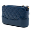 Chanel Quilted Patent Aged Calfskin Gabrielle Double Zip Clutch with Chain Secondhand