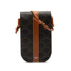 Celine Triomphe Coated Canvas Phone Pouch Flap Crossbody Secondhand