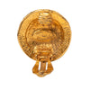 Chanel CC Gold Plated Rue Cambon Round Clip on Earrings Secondhand